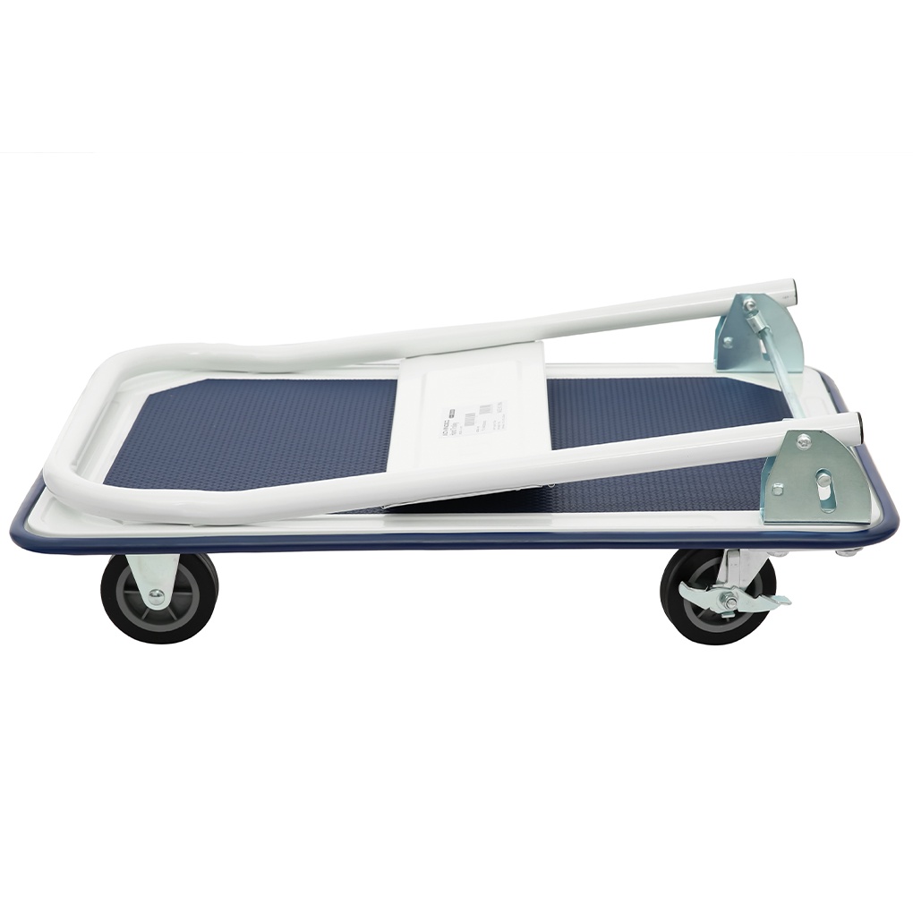 Xe đẩy hàng 4 bánh 150KG -170KG gấp gọn nhập khẩu Advindeq HT-170, Sàn sắt phủ hammertonne chống gỉ xước - BH 1 năm