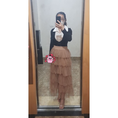 Áo sơmi phối len body suit