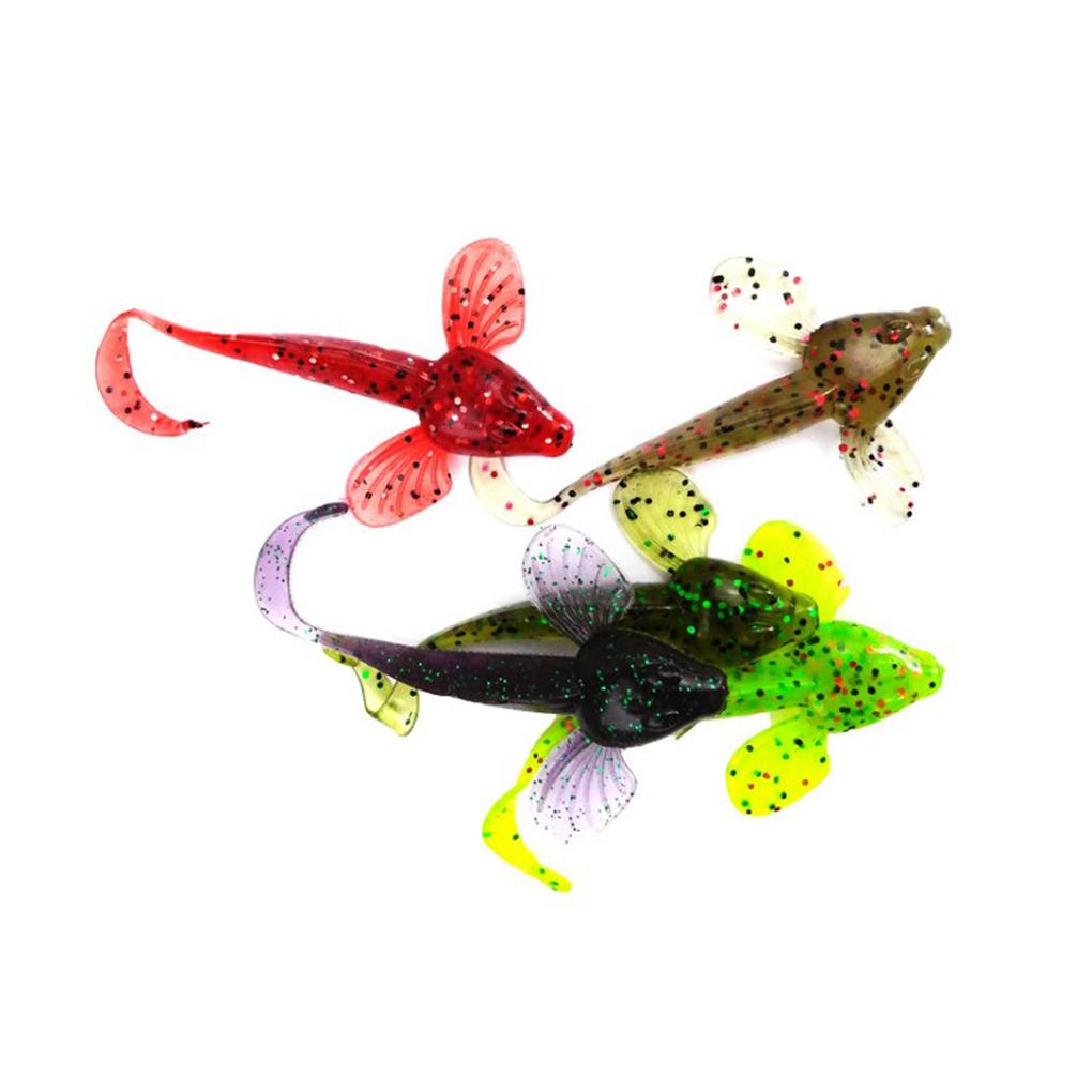 Set 6 Mồi Giả Nhử Cá Hình Sâu 10cm / 5 5g Bằng Nhựa