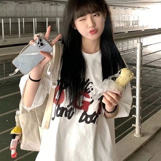 NRVP Áo Thun 100% Cotton Tay Ngắn Dáng Rộng Phong Cách Hàn Quốc Mới