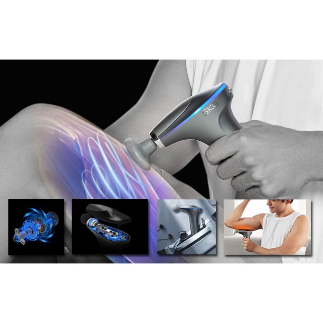 Súng massage SKG F7-E giải phóng axit lactic giúp cơ bắp trên toàn cơ thể.