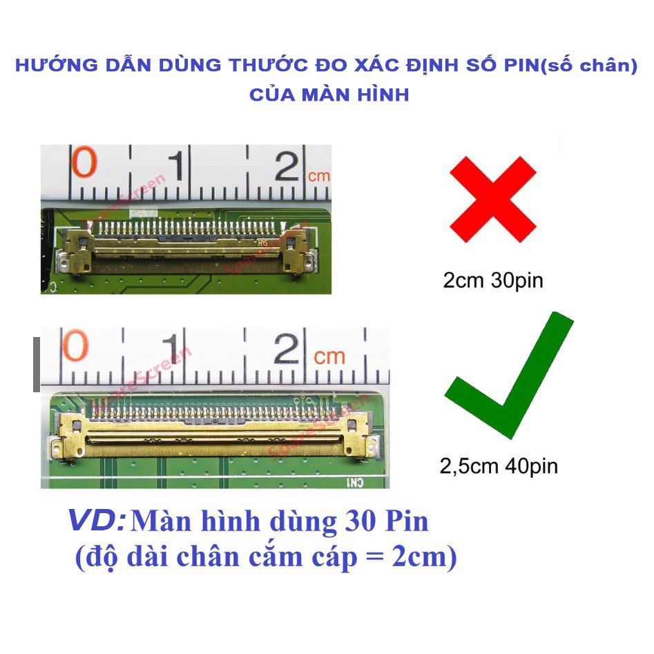Màn hình Laptop Acer E1-422 E1-430 E1-432 E1-470 E1-472 Series. LCD 14" Mỏng 40 Pin HD New 100%. Bảo hành 12 tháng