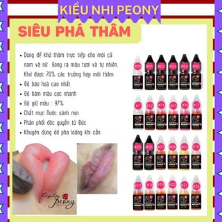 Mực phun xăm Hữu Cơ, SIÊU PHÁ THÂM và 20 màu Mực Nước phun xăm Thẩm Mỹ