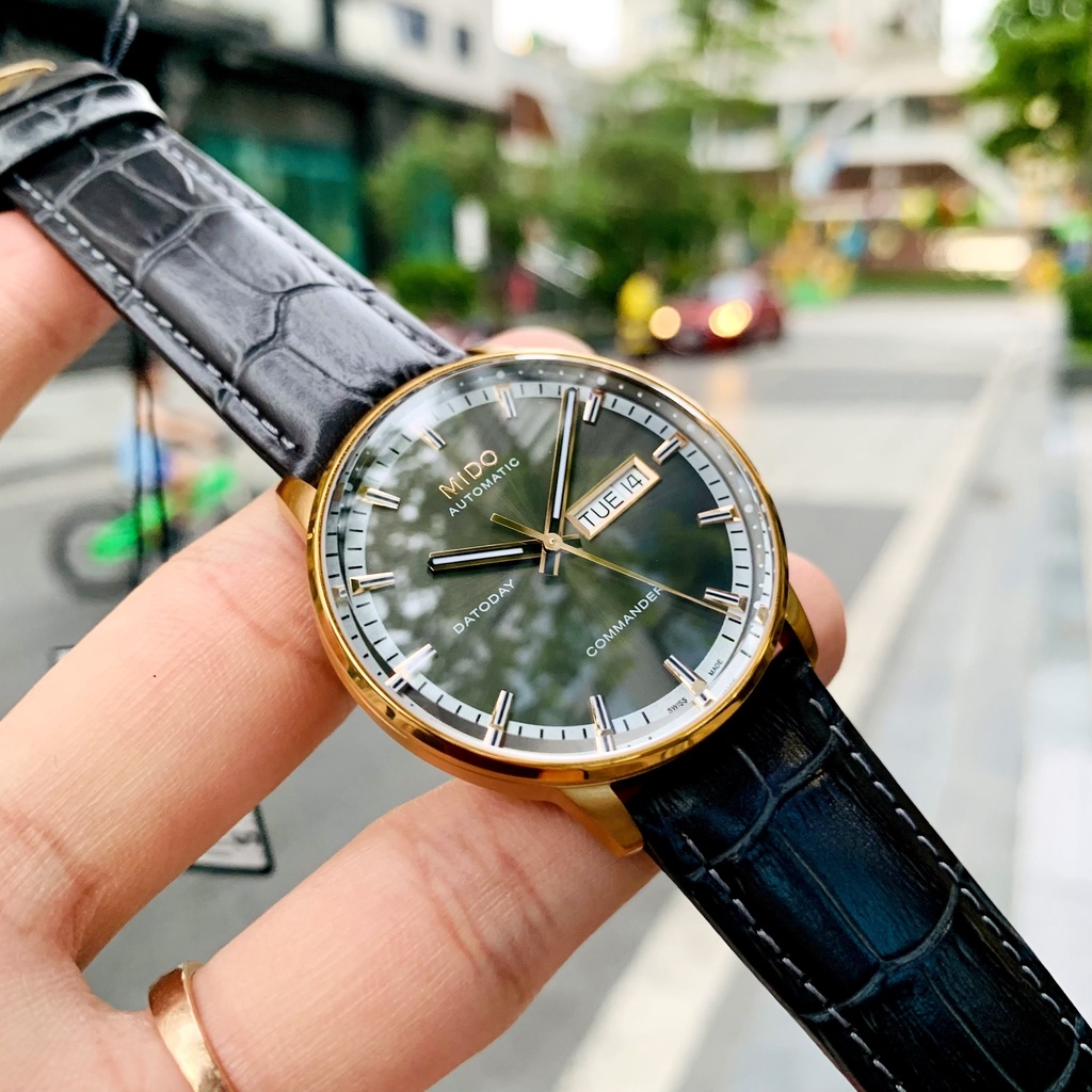 Đồng hồ nam chính hãng Mido Commander- M016.430.36.061.80- Máy cơ tự động - Kính Sapphire