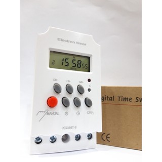 Timer điện tử 17 chương trình công suất lớn KG316T-II 25A/220V - Hàng nhập khẩu công tắc hẹn giờ kg316t ổ cắm hẹn giờ