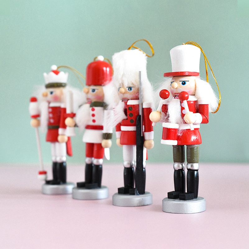 Set 4 Búp Bê Người Lính 13cm Trang Trí Cây Thông Noel