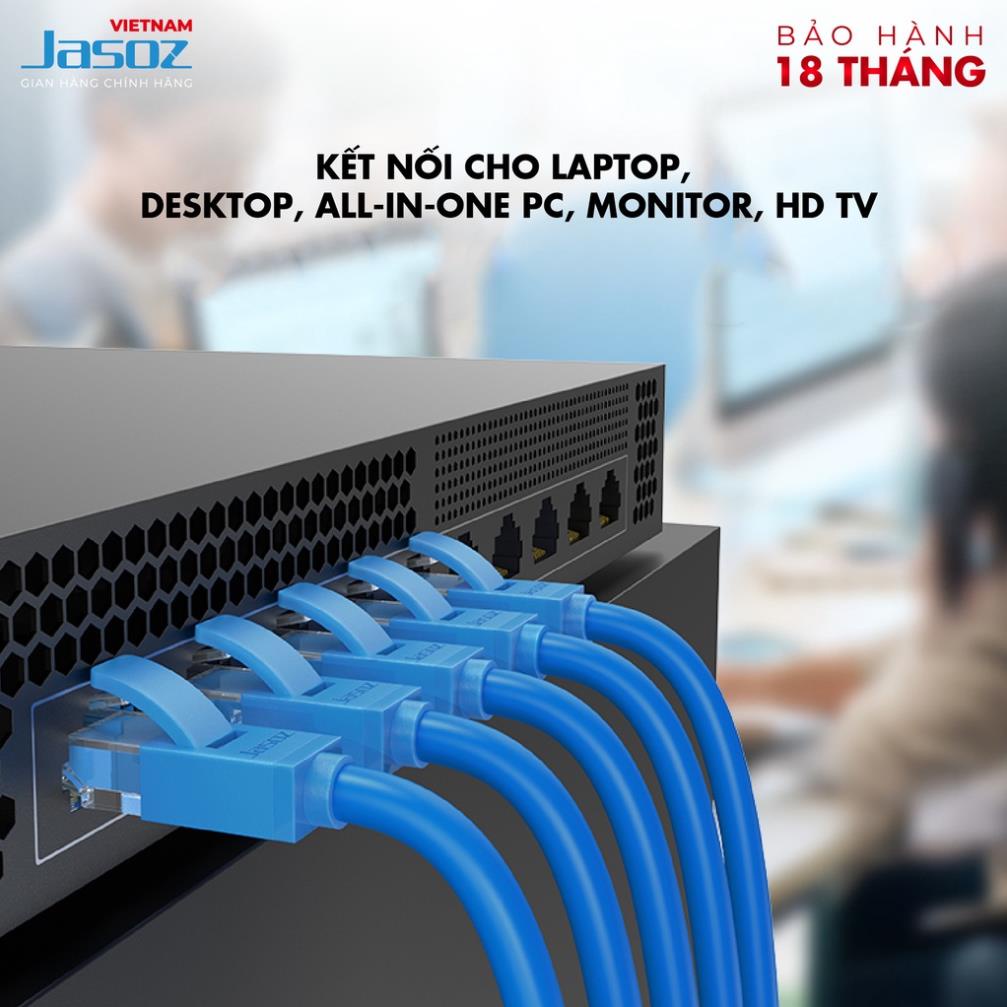 Cáp mạng CAT6 1000Mbps JASOZ E102 - Hàng chính hãng - Bảo hành 18 tháng