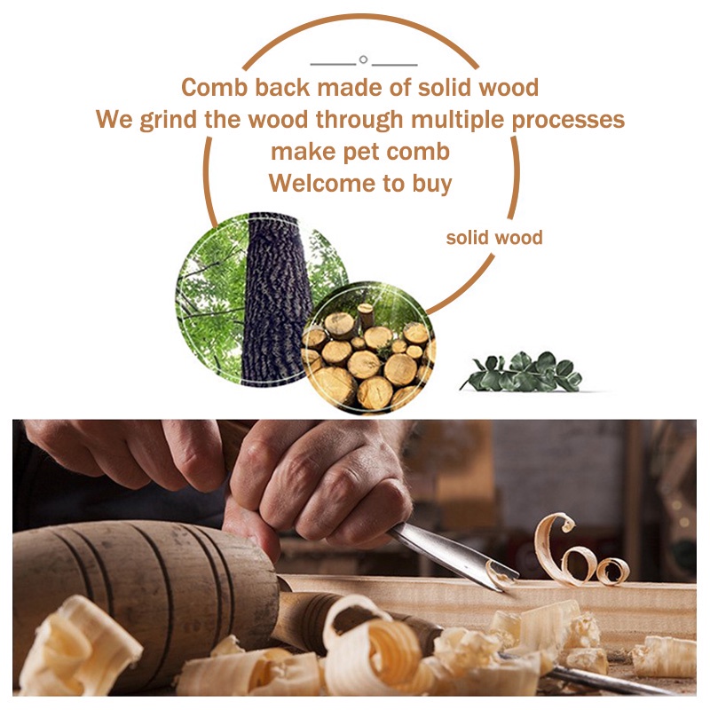 HamshMoc Lược Chải Lông Thú Cưng Hai Mặt Chống Rối Và Thắt Nút