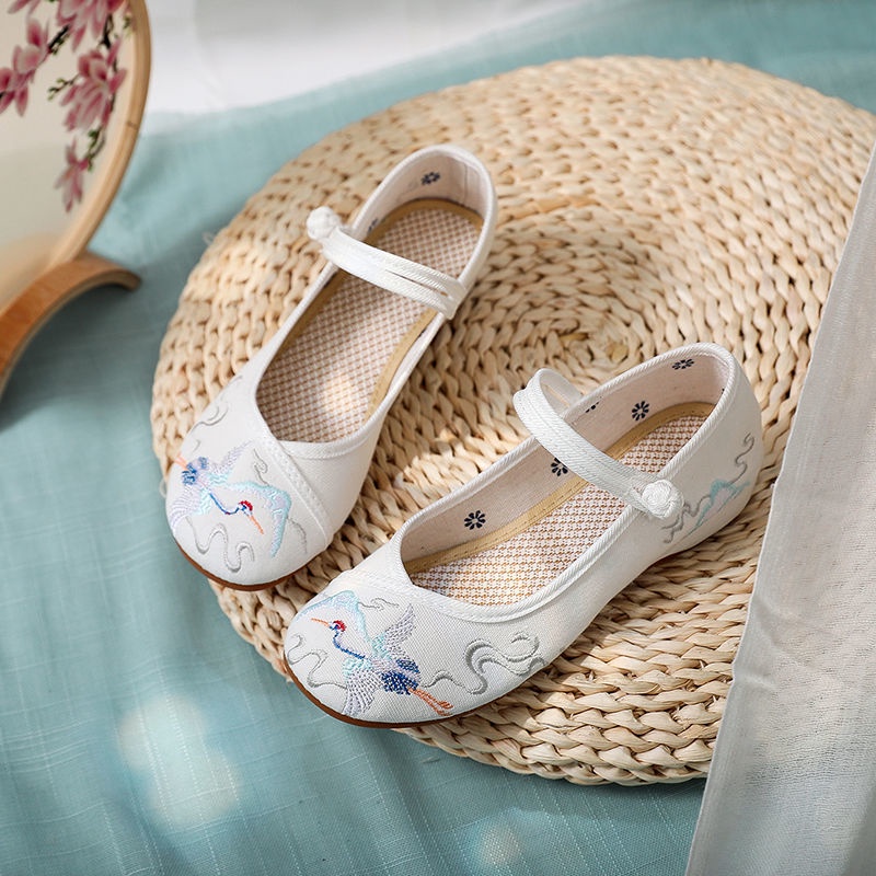 Kaisut Converse Giày Thể Thao Vải canvas Đế Mềm Thêu Họa Tiết Phong Cách retro Trung Hoa Cho Nữ