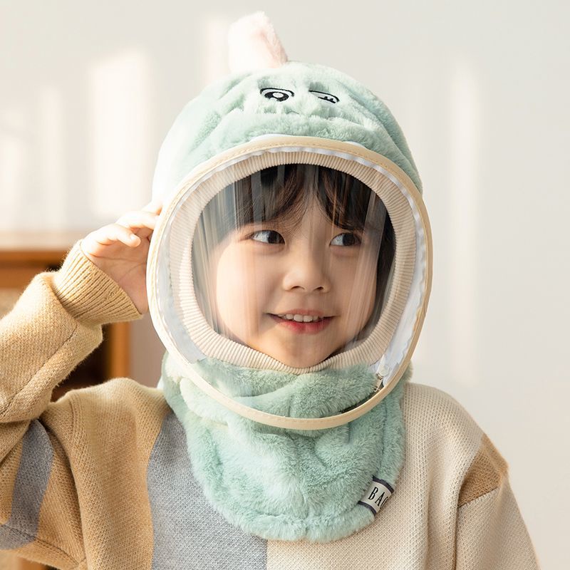 Mũ ấm dễ thương mặt nạ chắn gió trẻ em