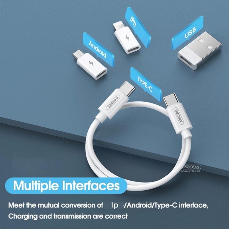 Cáp Sạc Nhanh REMAX Type C Sang Micro USB 3 Trong 1 Ip 60W RC-190