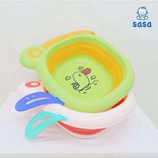 Chậu rửa mặt gấp gọn silicon cho bé