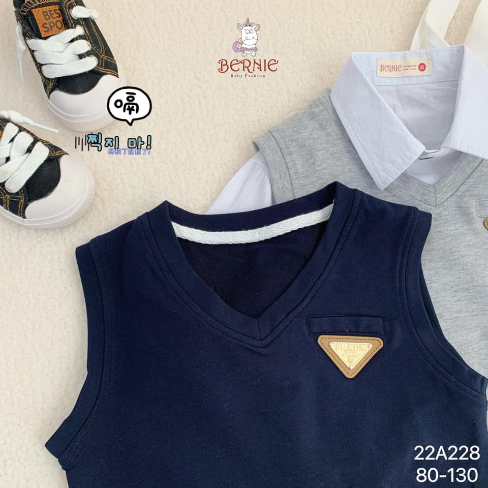 Áo gile tag da P-rada Bernie cho bé trai