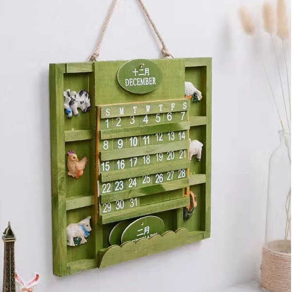Lịch Treo Tường Trang Trí Style Vintage, Làm Quà Tặng Sinh Nhật Giáng Sinh