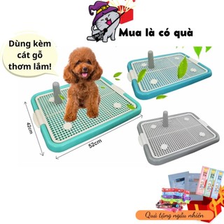 Khay vệ sinh chó size 52x42 cm giúp chó dễ đi vệ sinh phù hợp cho chó dưới 7kg khay chó chắc chắn dùng lâu Phù Thủy Mèo