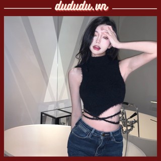 Áo Croptop Lông Hở Lưng Phong Cách Quyến Rũ Thời Trang  Cho Nữ