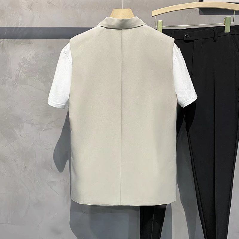 Áo blazer nam hàn quốc vintage unisex bigsize áo khoác  Áo Khoác vest Không Tay Phong Cách Hàn Quốc Cho Nam