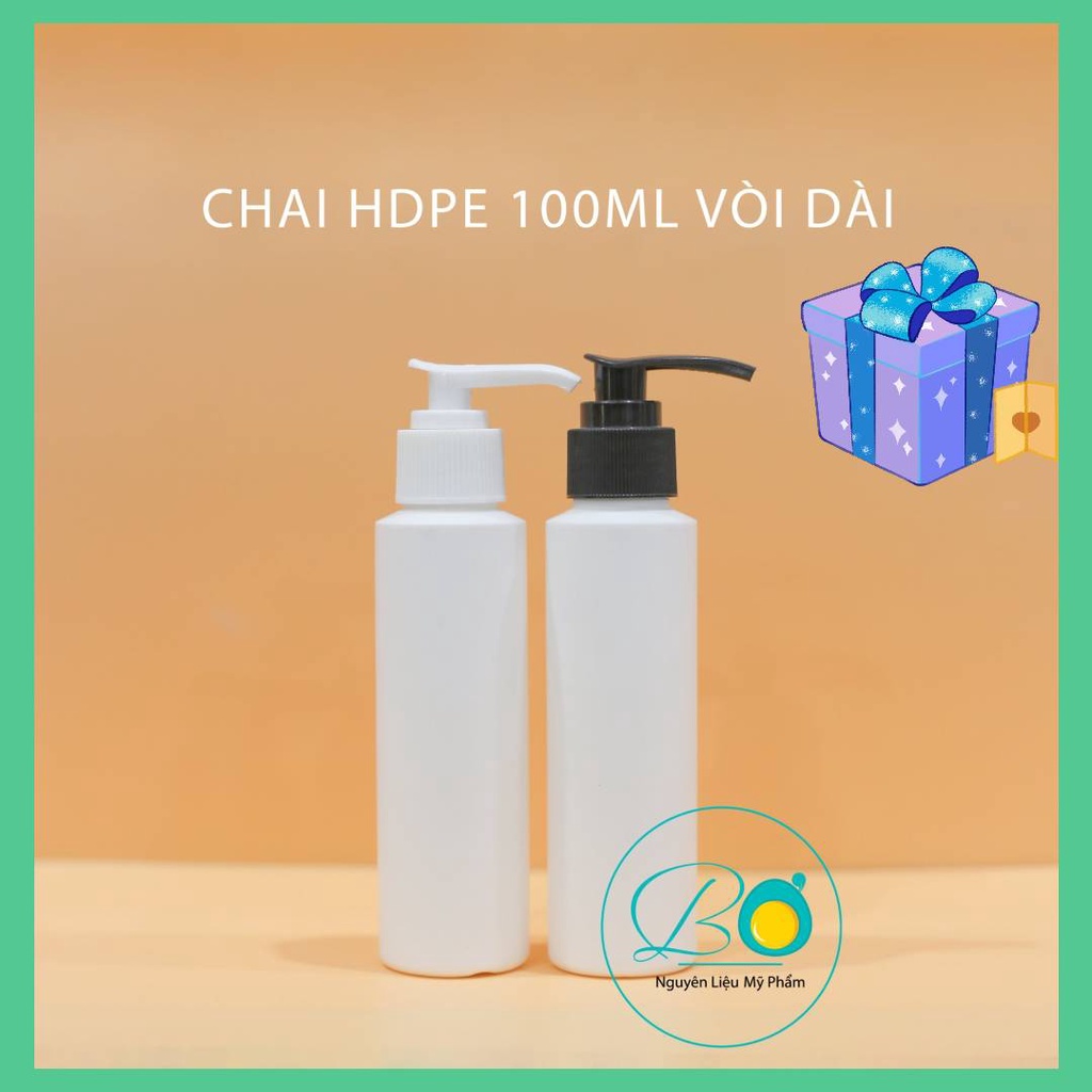 Chai 100ml HDPE Vòi Dài