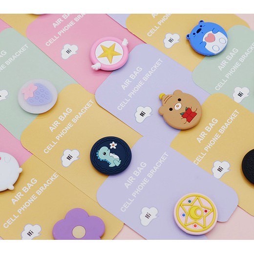 Giá Đỡ Điện Thoại Bằng Silicon Kiểu Dáng Hoạt Hình 3d Dễ Thương