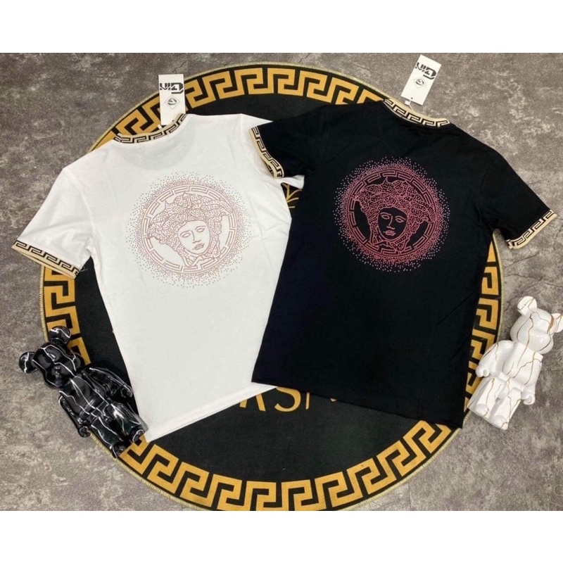 Áo thun nam vải thun co giãn in logo VERSACE