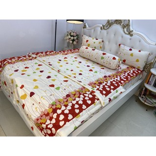 Bộ ga thun hàn quốc mẫu tim