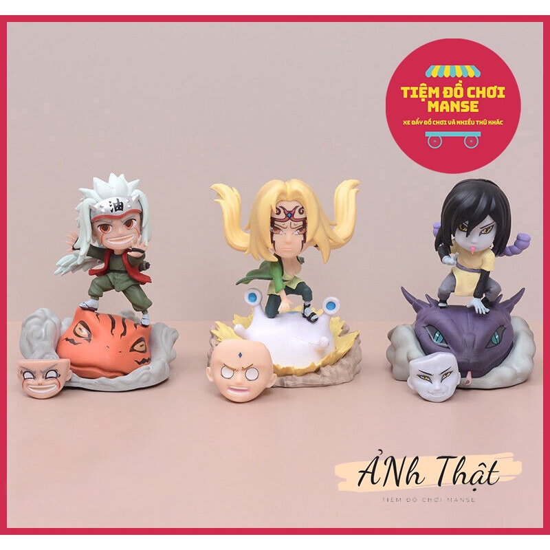 Mô Hình Chibi Naruto Jiraiya Tsunade Orochimaru