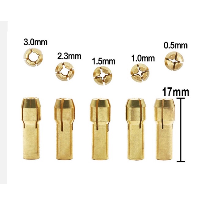 Bộ đầu kẹp mũi khoan 7 món 0.5-3mm chuyên dụng chất lượng cao