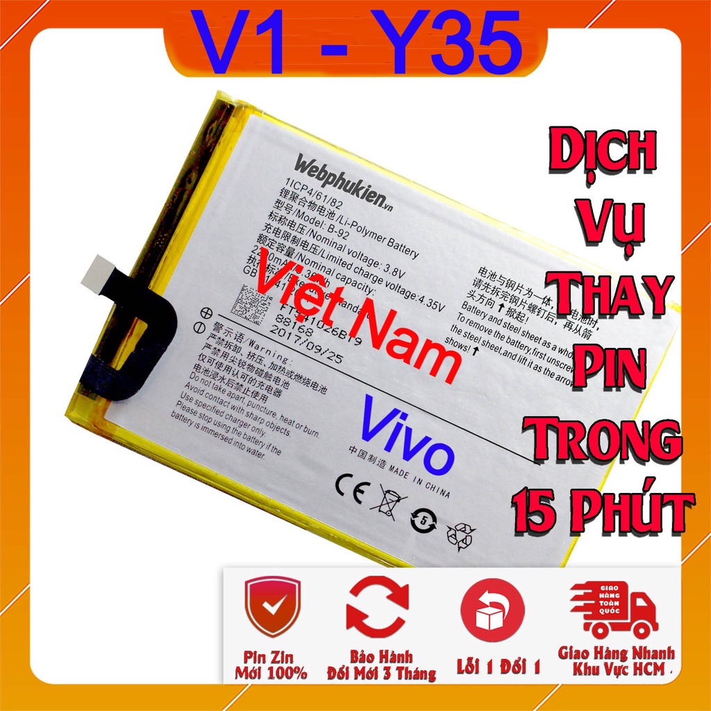 Pin Scud cho Vivo V1, Y35 B-92 - 2200mAh