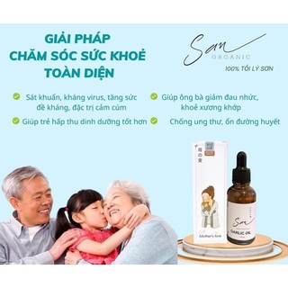 Combo 3 chai dầu tỏi lý sơn San Organic