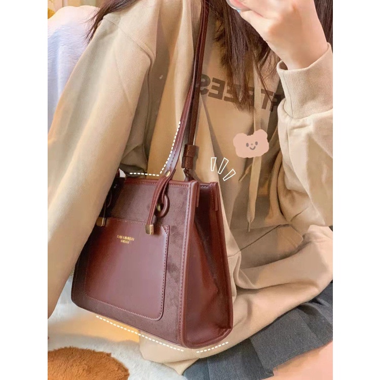 Túi Xách Nữ Vải Nhung Phong Cách Retro Thời Trang Mới