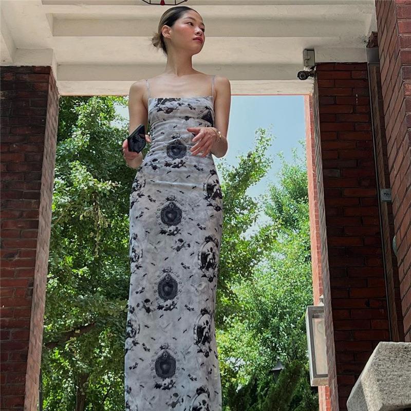 Topone Đầm Hai Dây Họa Tiết Thiên Thần Đáng Yêu Cho Nữ