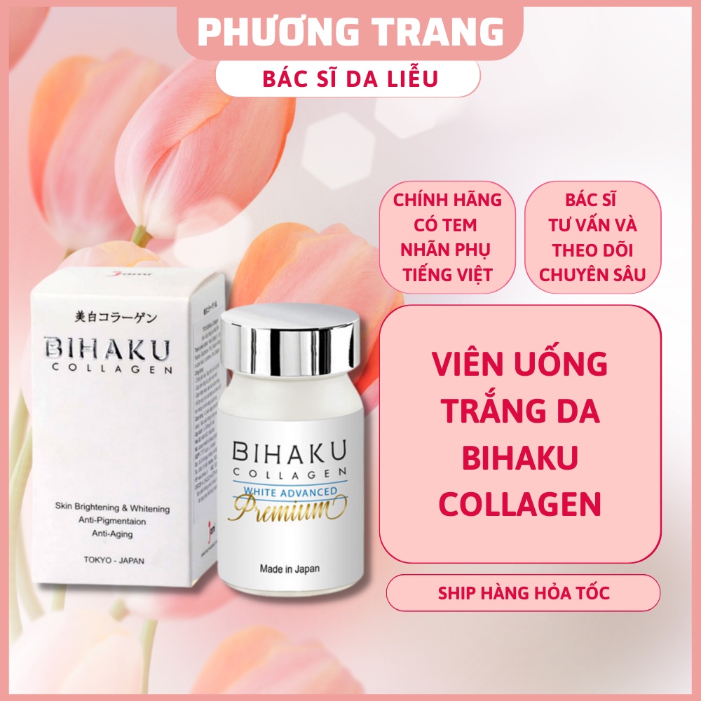 Viên uống trắng da Bihaku Collagen, Viên uống đẹp da Collagen Nhật Bản trắng bật tone  - Bác Sĩ Phương Trang