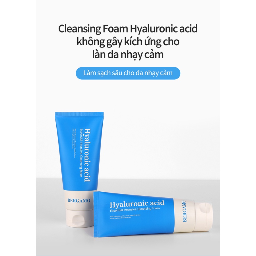 Sửa rửa mặt dưỡng ẩm chuyên sâu BERGAMO Hyaluronic Acid Essential 120ml