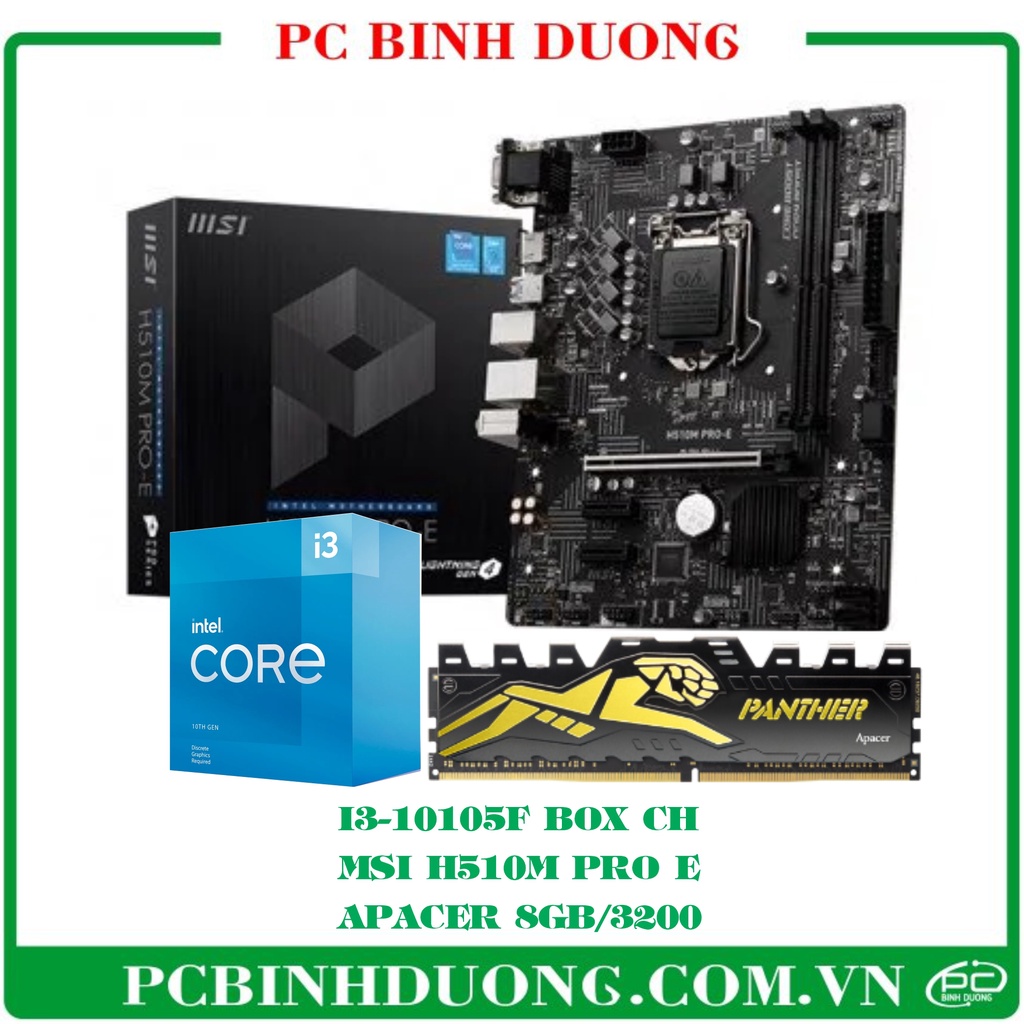 Combo H510 I3-10105F RAM 8GB/3200 Mới 100% Chính Hãng