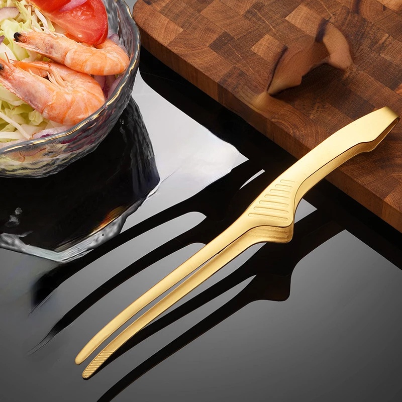 Kẹp Gắp Thức Ăn Bằng Thép Không Gỉ Chống Trượt Tiện Dụng Cho Nhà Bếp