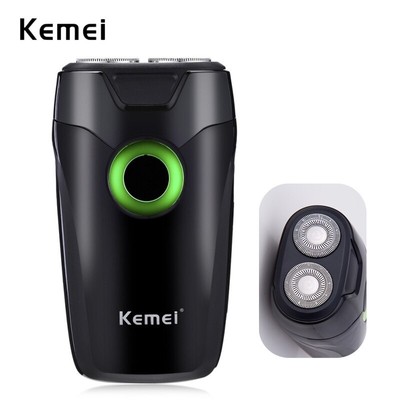 Máy Cạo Râu Khô 2 Lưỡi Xoay Tròn Kemei Km 202A