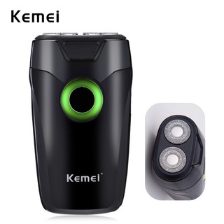 Máy cạo râu khô 2 lưỡi xoay tròn kemei km 202a