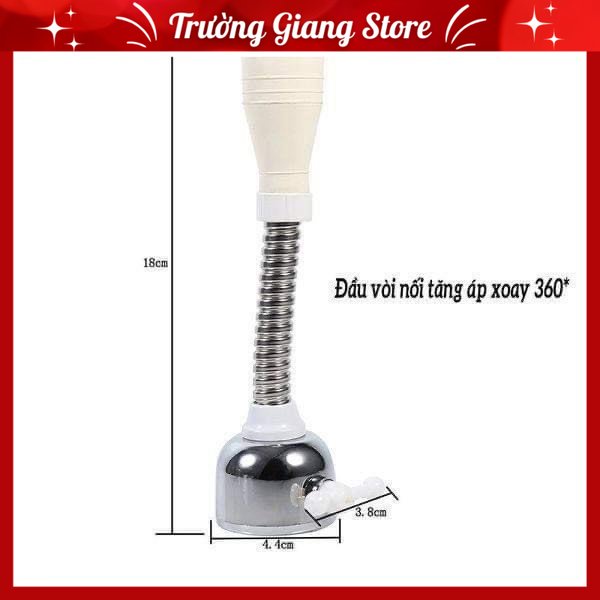 Vòi Nối Tăng Áp Xoay 360 Độ Thông Minh Tiện Dụng