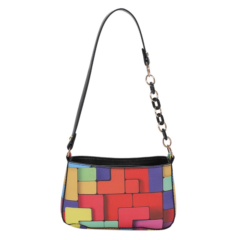 Túi Đeo Vai Phối Dây Xích Phong Cách Hàn Quốc Thời Trang Cho Nữ