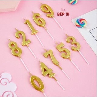 Nến số vàng nhũ - Nến số sinh nhật