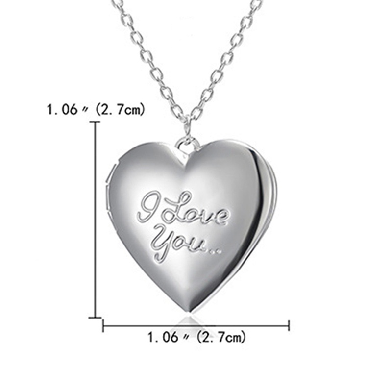 Ygt Vòng cổ Bạc Mặt Trái Tim Mở Được Cho Nữ