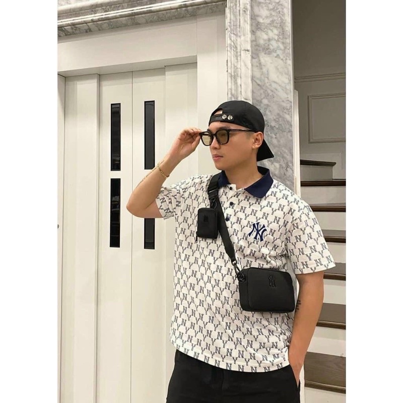 Set túi nam nữ MLB nylon ripstop kèm ví nhỏ form hộp size 18 22