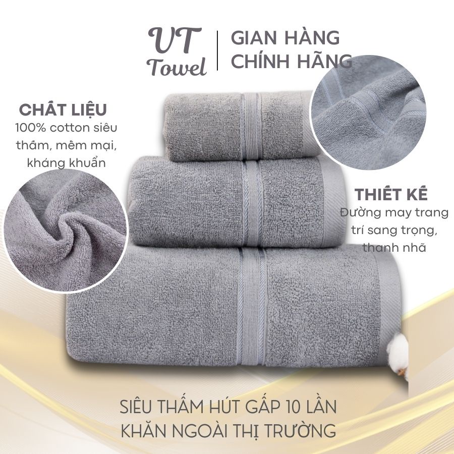 Khăn Cotton Cao Cấp VT TOWEL Khăn Mặt, Khăn Gội Đầu, Khan Tam Khach San 156.Tam 70x140 cot