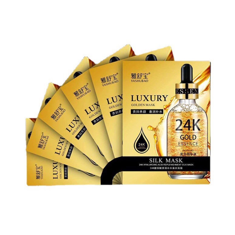 HỘP 10 Miếng Mặt Nạ Vàng 24K