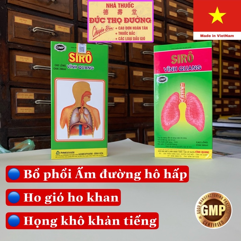 Siro Ho Vĩnh Quang - Ho khan, khàn tiếng, có đờm