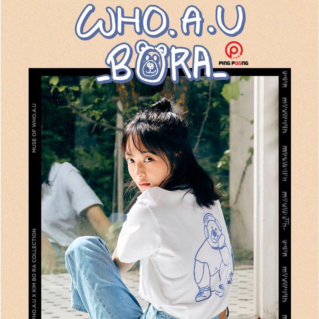 Áo gấu Whoau Bora Hello Steve sale 70%