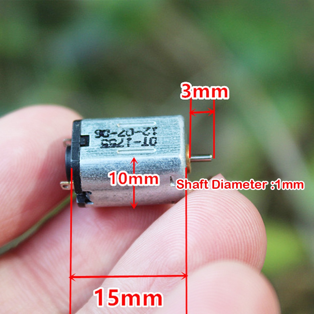 Set 2 Mô Tơ Mini N20 DC 3V 3.7V 25000RPM Tốc Độ Cao 10mm * 12mm Cho Xe Ô Tô Đồ Chơi