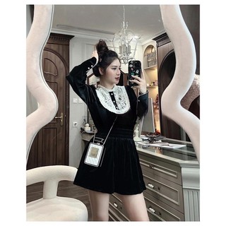 Set Nhung Phối Cổ Ren