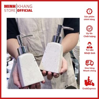 COMBO 3 Bình xịt đựng sữa tắm, dầu gội, xà phòng rử tay, đa năng sử dụng trong nhà tắm bằng sứ không chữ