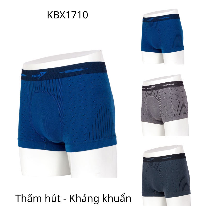 Quần sịp đùi nam sịp boxer KWIN dệt liền siêu co giãn 4 chiều KBX1710